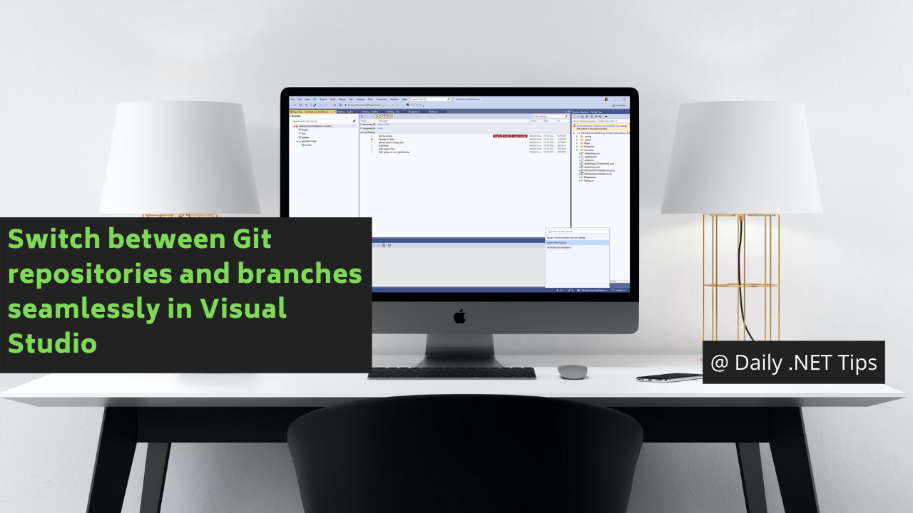 pull from github desktop to visual studio for mac